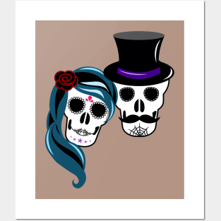 Sugar Skull Lovers Posters and Art